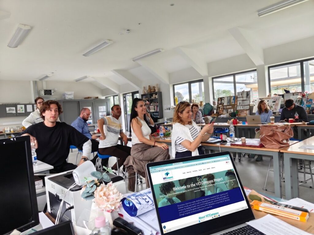 Participants testing the VETCompass Game-Based Assessment Tool in Dublin
